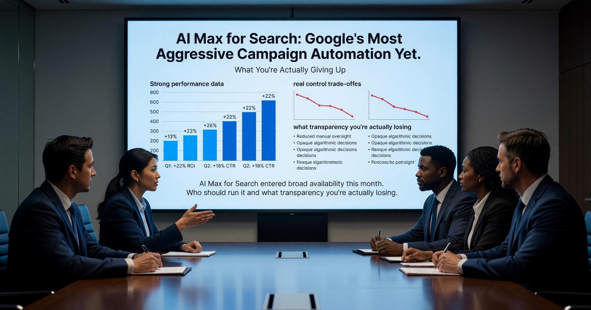 AI Max for Search: Google's Most Aggressive Campaign Automation Yet. What You're Actually Giving Up